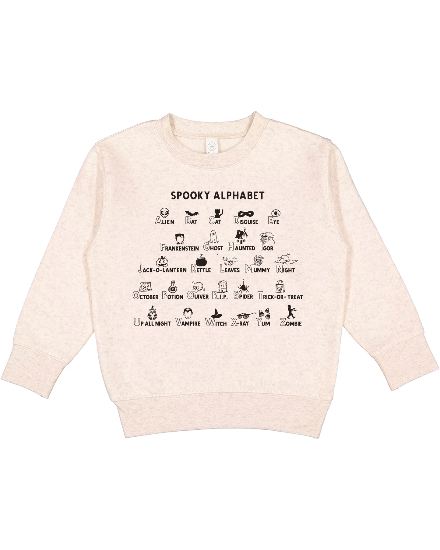 Spooky ABC sweater
